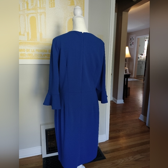 Donna Morgan Classic Elegant Blue Women's Dress - Picture 4 of 7
